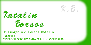 katalin borsos business card